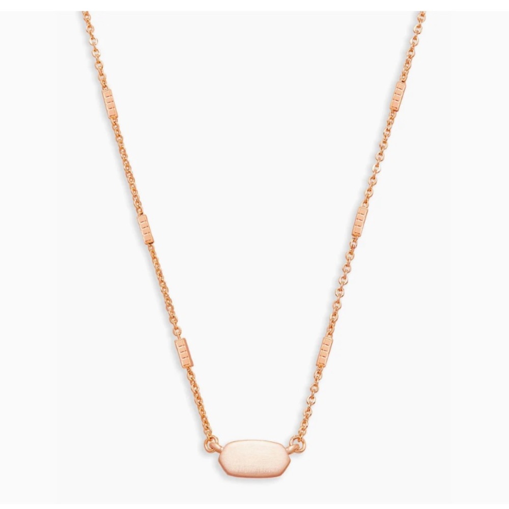 Kendra Scott necklace // rose gold
